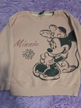 Disney Girls Light Pink Minnie Mouse Sweatshirt